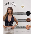 Kit 4 Top Cropped Frente Única Amarraçao No Pescoço Multi forma Top Decote Moda Gringa Decotado Suplex Premium Sexy Elegante